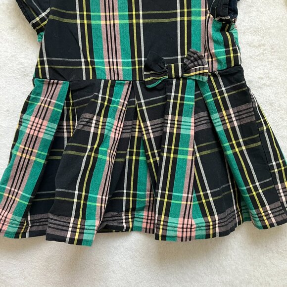 Joe Fresh Toddler Baby Dress 12-18M | EUC Plaid 100% Cotton Short Sleeve Pleated - Picture 6 of 15